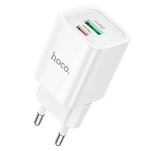 Адаптер сетевой HOCO Charm charger C149A 1USB/1Type-C, 30W/3A, PD/QC| - фото 1