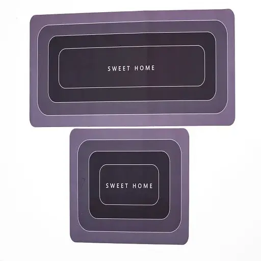 Набір килимків для кухні Yiwu HP-42-13SH 99х38 см / 57х38 см 2 шт. сірий - фото 2