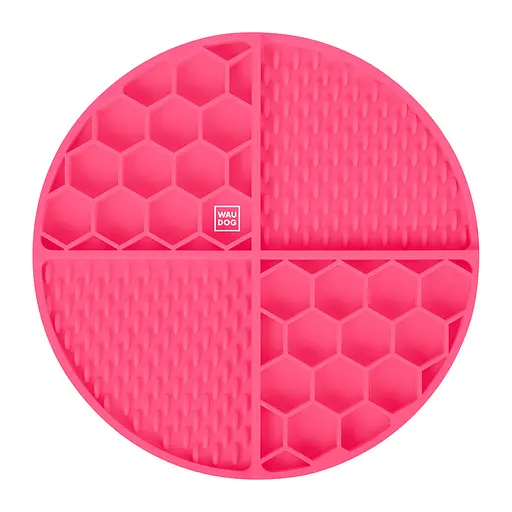 Коврик для слизывания и медленного питания Waudog Silicone 211х211х30 мм розовый - фото 3