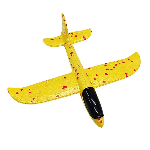 Детский метательный самолет-планер C28004 (желтый) длина 38 см