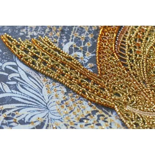 Набір для вишивання бісером "Грошова рибка" AB-823 на натуральному полотні - фото 2