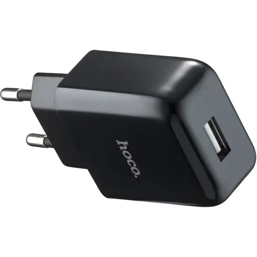 Мережевий зарядний пристрій Hoco N2 Vigour single port charger ( EU ) Чорний - фото 1