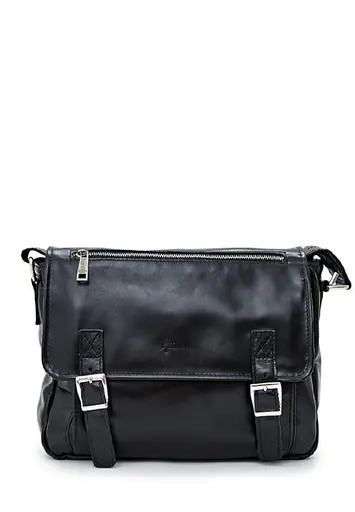 Чоловіча шкіряна сумка через плече з телячої шкіри TARWA 30.5х10х24 см sum0028328 - фото 3