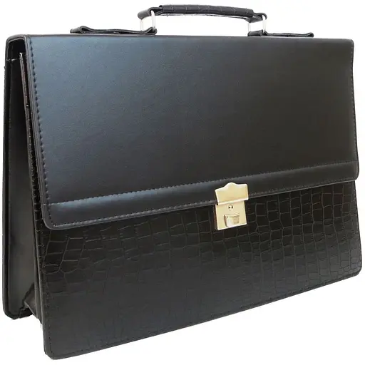 Діловий портфель зі штучної шкіри Portfolio 40х28х6-12 см sum0025042 - фото 1