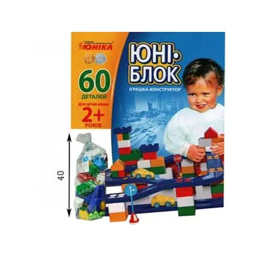 Конструктор Юніка Юні-блок 60 деталей