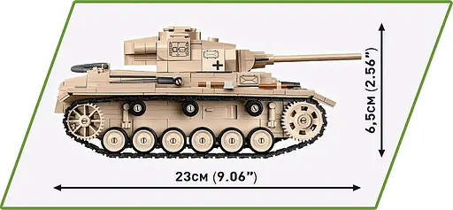 Конструктор COBI танк 1:28 PANZER III AUSF.J 2562 - фото 4