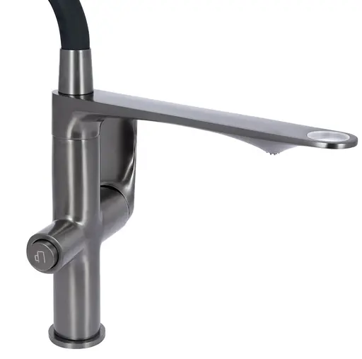 Смеситель для кухни Qtap Vlasta New с гибким изливом с подключением для питьевой воды QTVLA364GMB45649 - фото 2