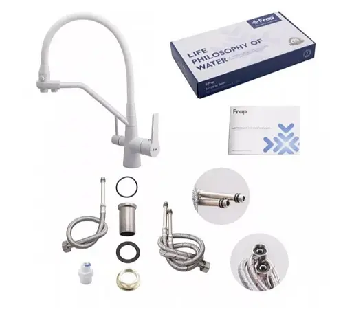 Змішувач для кухні Frap з виходом для питної води F4374-8 - фото 2