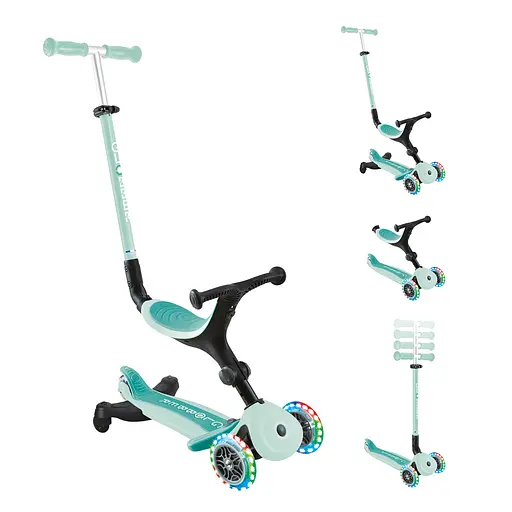 Самокат Globber Go Up Active Lights 360 колеса светятся до 20/50кг от 1 года мятный (749-206) - фото 3