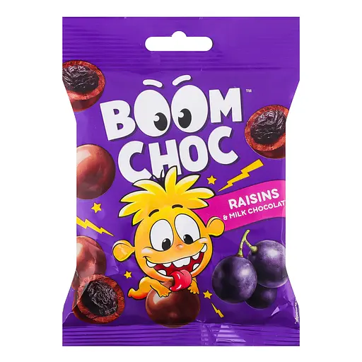 Драже Boom Choc изюм в молочном шоколаде 80 г