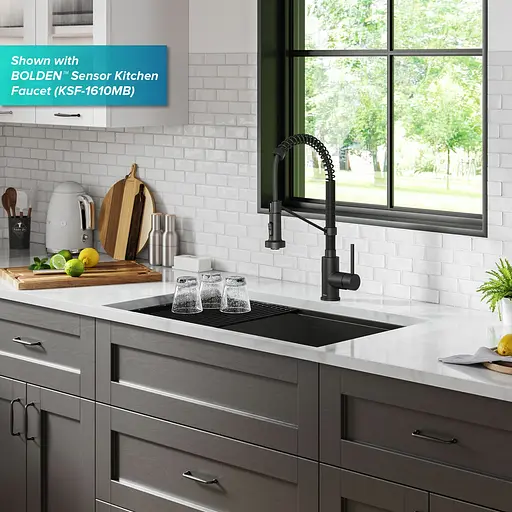 Кухонная мойка Kraus Kore KWU110-32/PGM, Графит - фото 6