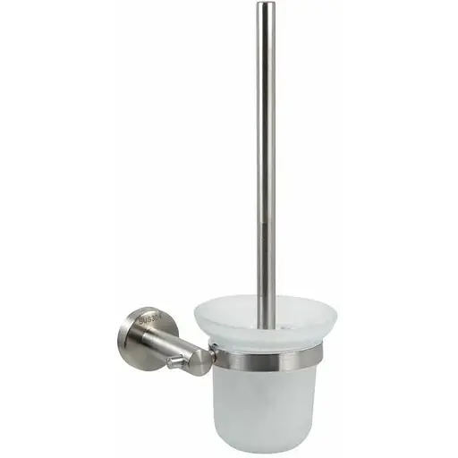Йоржик для унітазу зі скляною колбою Platinum 64 TMI (9711) Нержавіюча сталь - фото 1