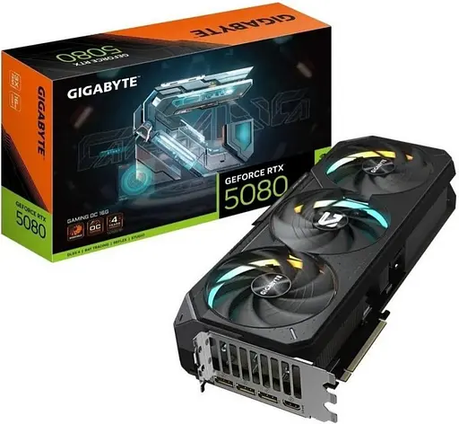 Видеокарта GIGABYTE GeForce RTX 5080 GAMING OC 16G (GV-N5080GAMING OC-16GD) - фото 1