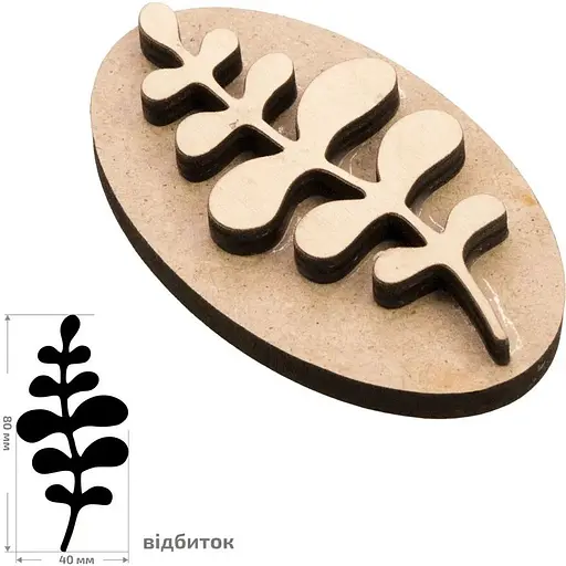 Штамп для вибійки Rosa Talent №14 Ботаніка 4x8см - фото 1