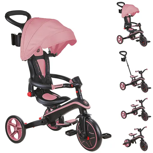 Велосипед дитячий Globber Explorer Trike Foldable 4в1 до 20 кг рожевий (732-210-2) - фото 2