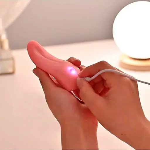 Клиторальный вибратор силиконовый Гибкий язычок с 10 режимами вибрации розовый 7,3 см - фото 8