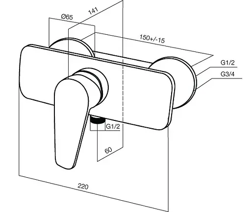 Смеситель для душа AM.PM Inspire F5020000 Хром - фото 2