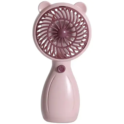 Портативный ручной вентилятор Handy Mini Fan JX-998 на аккумуляторе с ручкой мини ветродуйка 2,5Вт Pink - фото 1