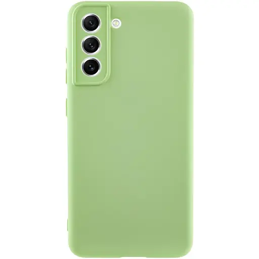 Чехол TPU Getman Liquid Silk Full Camera для Samsung Galaxy S21 Зеленый / Pistachio