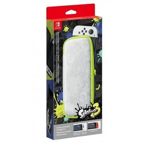Чехол + защитная пленка Carrying Case & Screen Protector (Splatoon 3 Edition) (Nintendo Switch OLED model & Nintendo Switch)