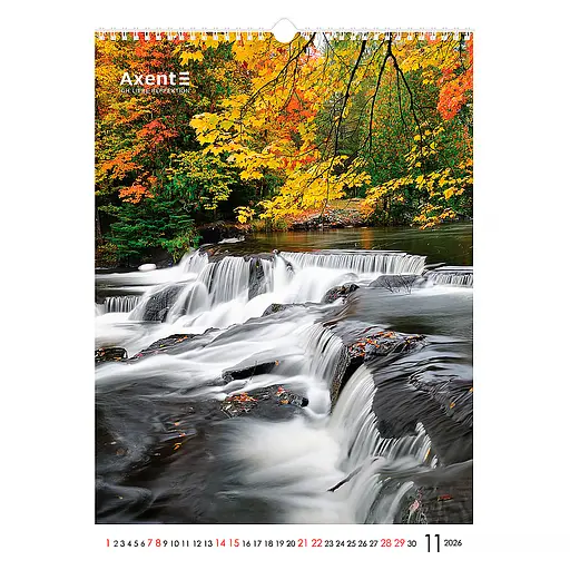 Календар настінний Axent А3 Waterfalls 2026 рік (8804-26-2-A) - фото 12