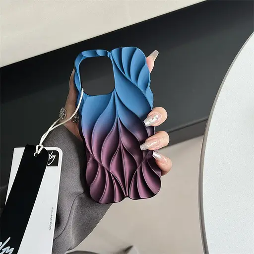 Чохол Epik TPU Leaf для Apple iPhone 16 Pro Max 6.9 Navy Blue/Plum - фото 2