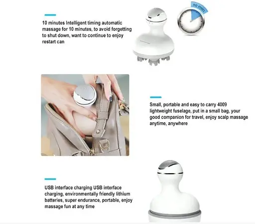 Масажер антистрес 3D Xiaomi для голови, шиї, спини тіла - фото 8