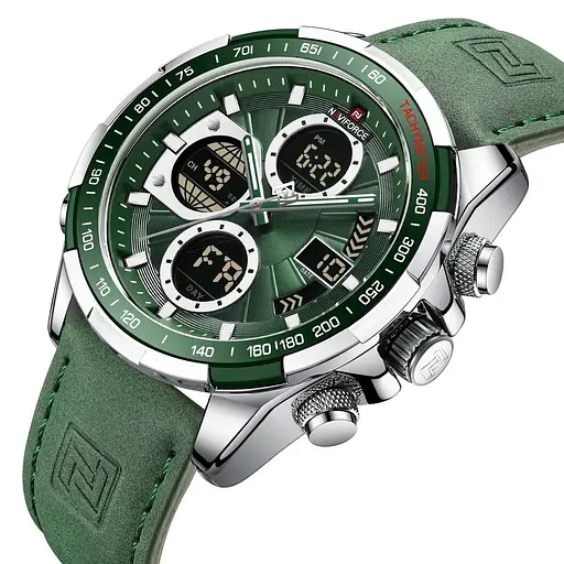Наручний годинник чоловічий Naviforce Fly ArmyGreen Сріблястий (2743) - фото 2