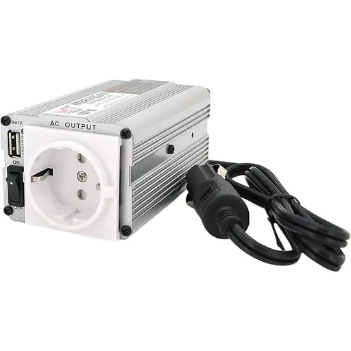 Инвертор напряжения Mervesan MSI-15012 ((150W)), 12/220V, approximated, 1Shuko, USB, клеммы + зажимы, Box, Q24