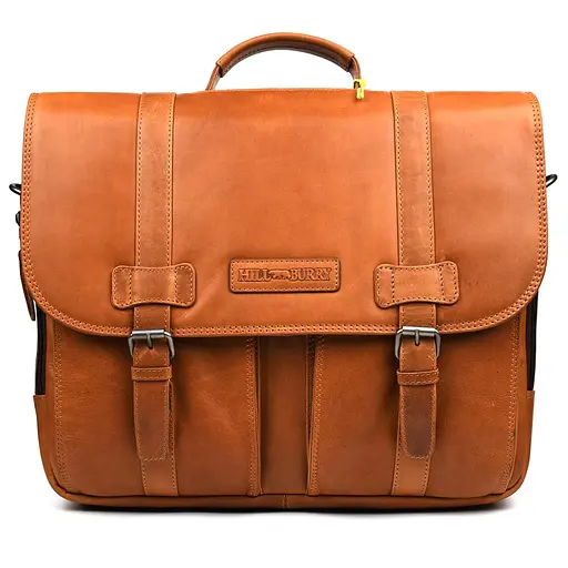 Кожаная сумка для ноутбука Hill Burry 41х35х16 см sum0025438 - фото 5