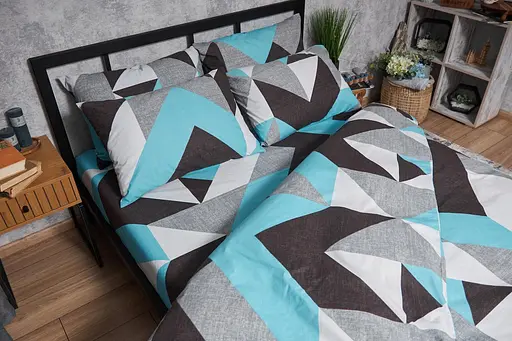 Комплект постельного белья Moon&Star Бязь Gold Люкс Dodger King Size 220x240 наволочки 2х70х70 - фото 5