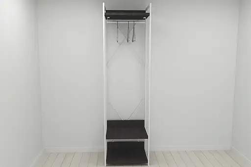 Шафа Гардероб Уні секція 1 серії Коннект Ferrum-decor 220x60x50см Білий метал ДСП Венге Магія 32 мм (FRD-104508)