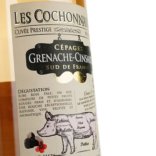 Вино Les Cochonnailles Grenache Cinsault IGP Pays D'Oc, рожеве, сухе, 0,75 л - фото 5