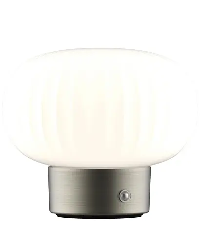 Настільна лампа з акумулятором Goldlux 329844 Latte Led 1x1.8W 2700K 150Lm IP20 Срібна - фото 1