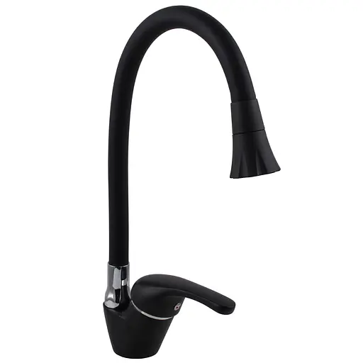 Смеситель для кухни Globus Lux Solly GLSO-0203SA-10-B01 черный матовый с боковой ручкой для надежного использования - фото 2