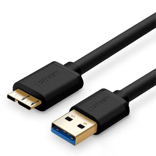 Кабель UGREEN US130 USB 3.0 A Male to Micro USB 3.0 Type B Male Cable 1m (Black) (UGR-10841) - фото 1