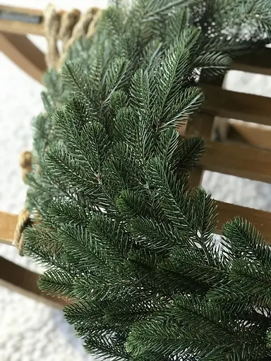 Венок хвойный рождественский Hvoya Traditional литой зеленый 50 см - фото 3