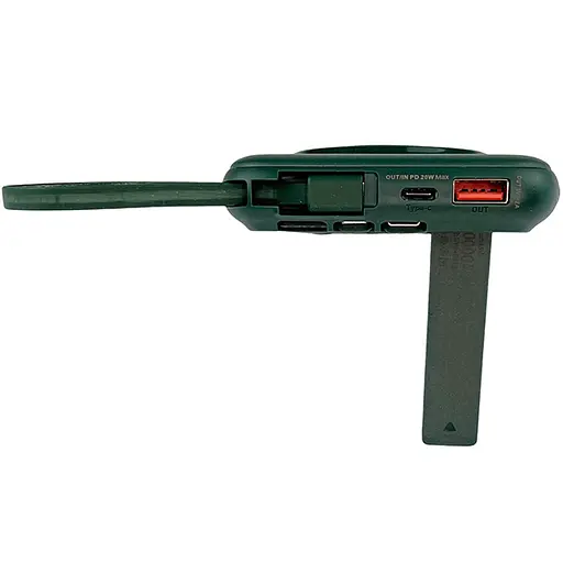 Міні-повербанк Yoobao з кабелем та швидкою зарядкою 10000 мАг 20w W1 PD+QC Magsafe Зелений - фото 3