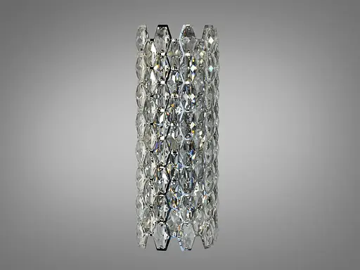 Настінний світильник Diasha 9136B420 срібний кришталь - фото 1