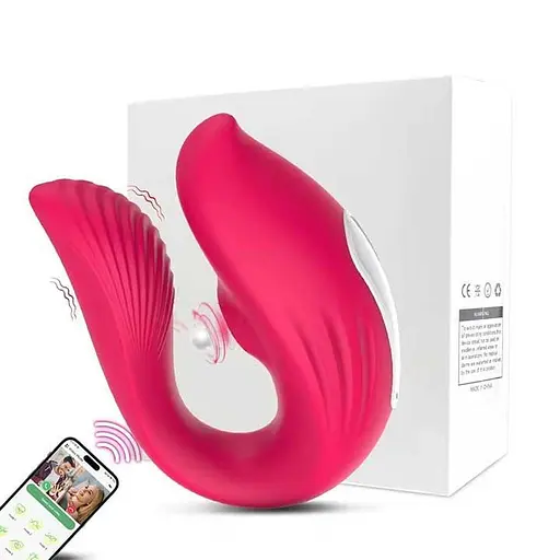 Вакуумный смарт вибратор для пар Love Spouse фуксия - фото 2