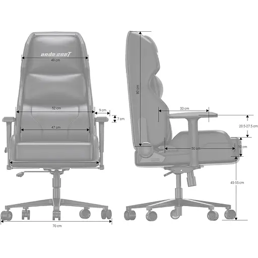 Кресло игровое Anda Seat X3 Gaming Sofa Black PVC (AD-W-SF03-04-B-PV) - фото 9