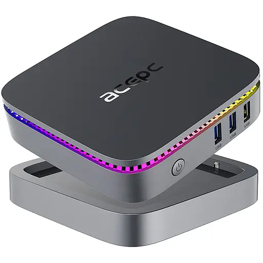 Міні-ПК Acepc PicoBox Pro AK1 / Intel N95 / RAM 8GB / SSD 256GB / LAN, Wi-Fi, Bluetooth / Windows 11 / Сірий