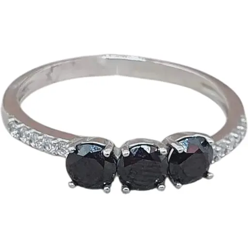 Серебряное кольцо Агни Стримлайн с фианитами. 1349/1Р-CZ 17