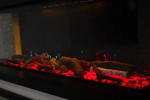 Електричний камін трьохсторонній Binelli Long 3D Bluetooth звук потріскування дров 1500Вт (10081650) - фото 7