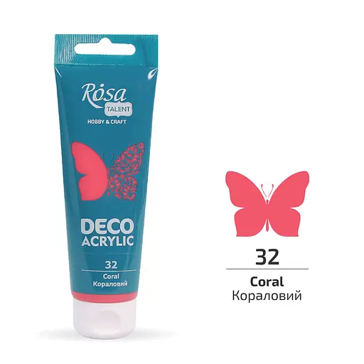 Акрил для декору Кораловий (32) матовий 75 мл Rosa Talent - фото 1