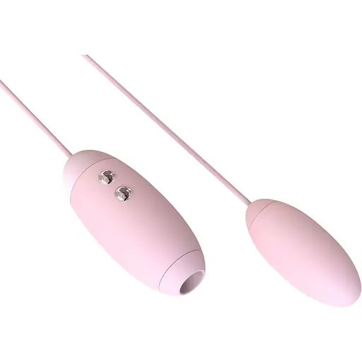 Вакуумный стимулятор с виброяйцем 2-в-1 KisToy Miss VV Pink - фото 2