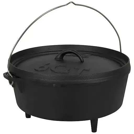 Котел с крышкой Bo-Camp Dutch Oven Cast Iron Black 31 см 5 л (DAS303290) - фото 1