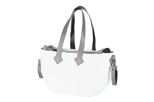 Сумка MyMia ручки кожа, коврик, ремни для коляски, бело-серый Nuvita det0018679 - фото 2