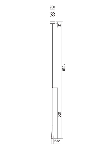 Подвесной светильник Redo ITO SU LED 800 7W 3000K WH (5.1.2) 01-1759 - фото 2