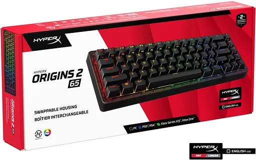 Клавиатура HyperX Alloy Origins 2 65key Red USB-A Hot-Swap EN/UA RGB Black (B4QS3AA) - фото 6